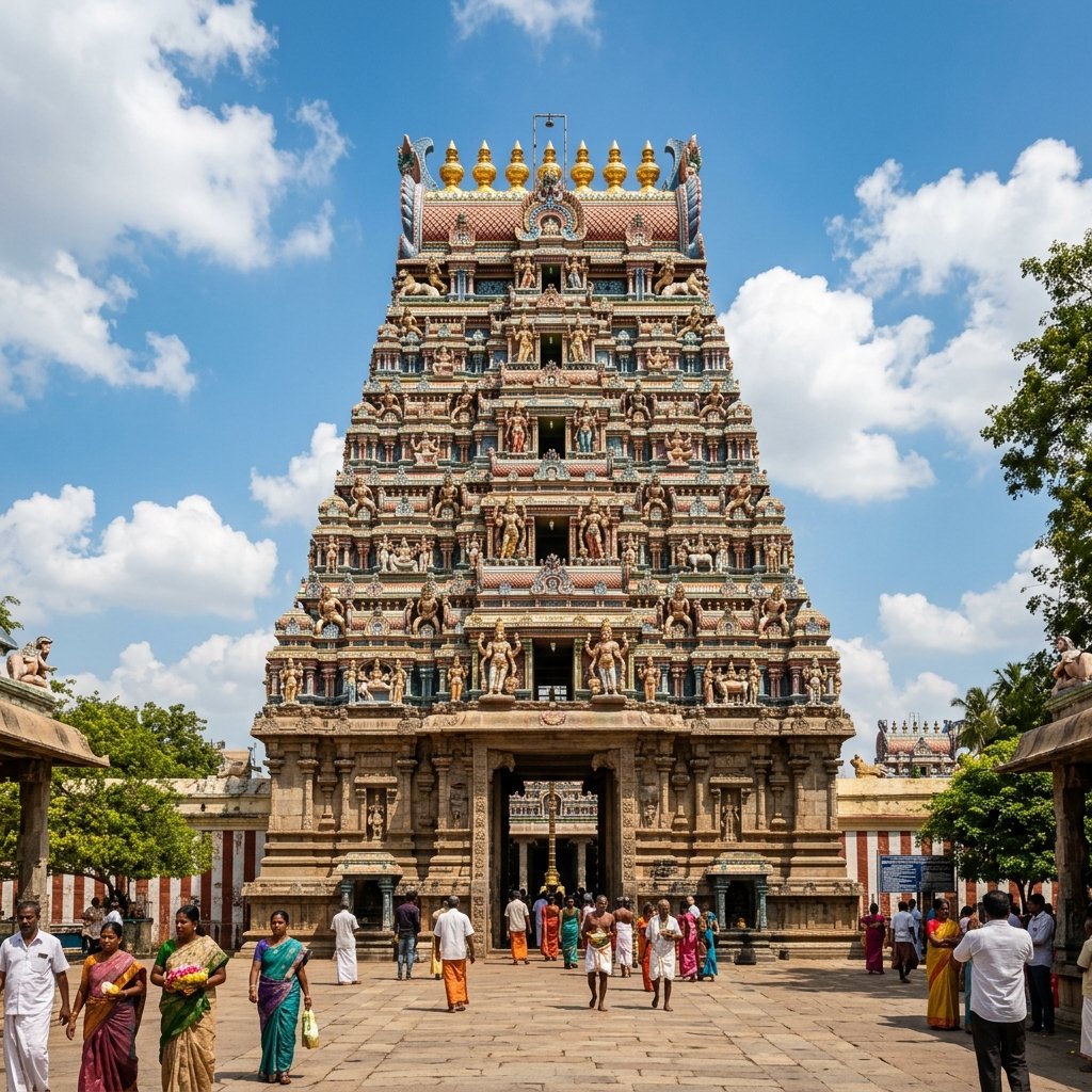 Thirukadaiyur Amritaghateswarar Abhirami Temple Tower Gopuram Near Hotel